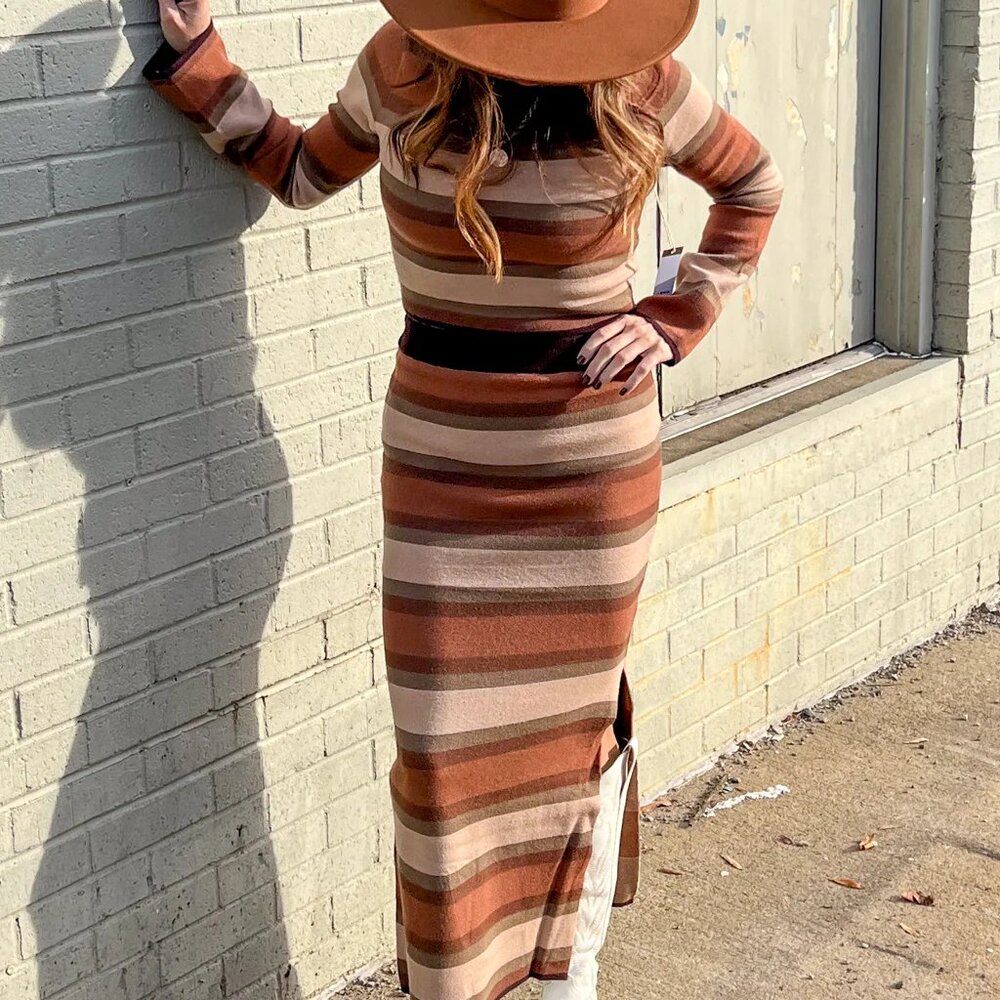 Lucca Couture Sweater Skirt Set